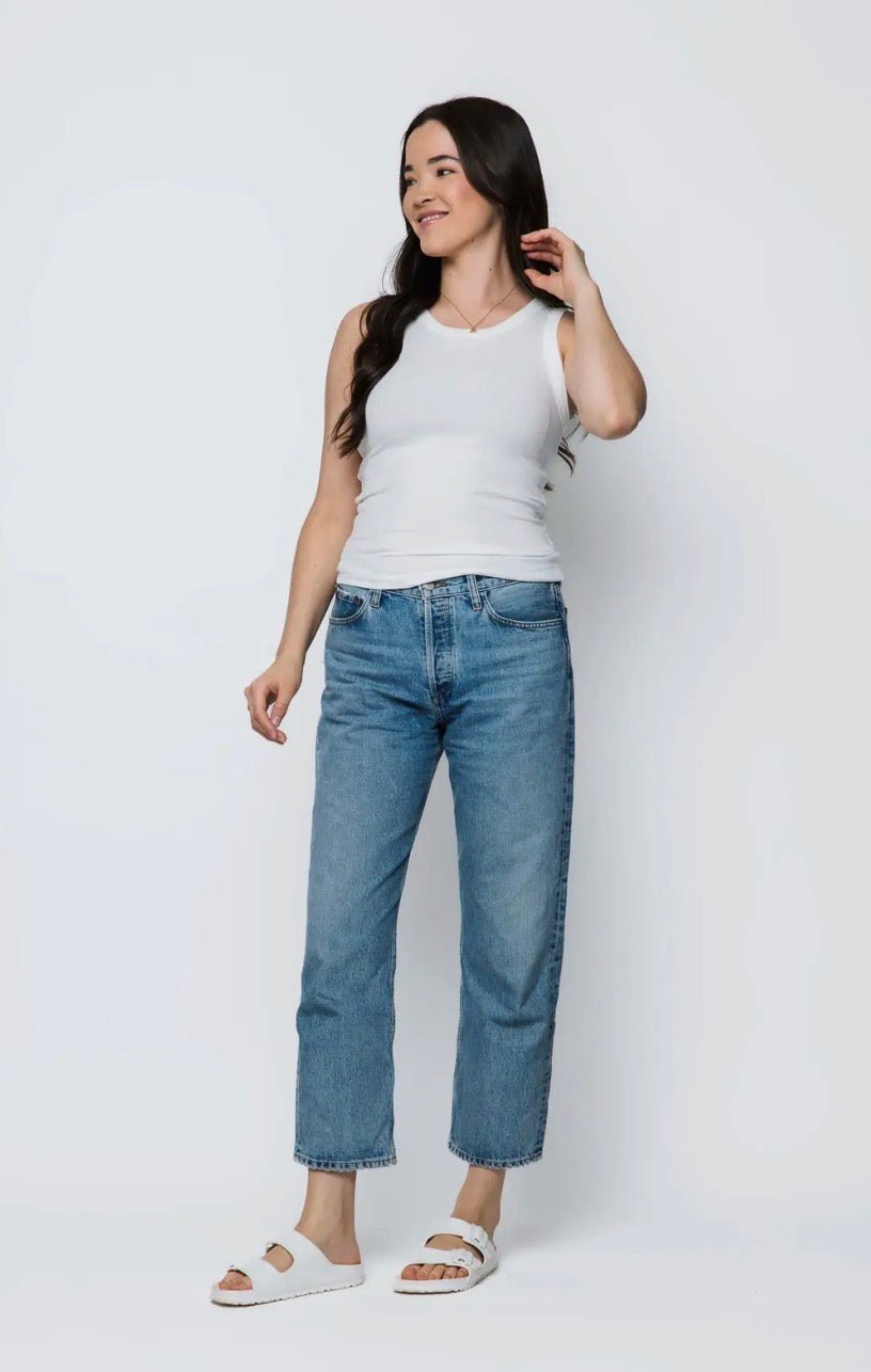 Leanne Crewneck tank by Orb - bright white - Blue Sky Fashions & Lingerie