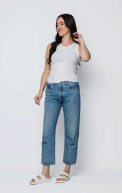 Leanne Crewneck tank by Orb - bright white - Blue Sky Fashions & Lingerie