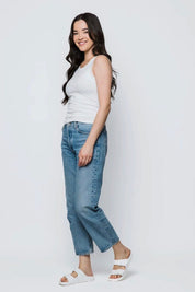 Leanne Crewneck tank by Orb - bright white - Blue Sky Fashions & Lingerie