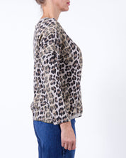 Leapard print Vneck sweater - Blue Sky Fashions & Lingerie