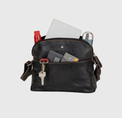 LEATHER SHOULDER BAG - HONEY in brown - Blue Sky Fashions & Lingerie