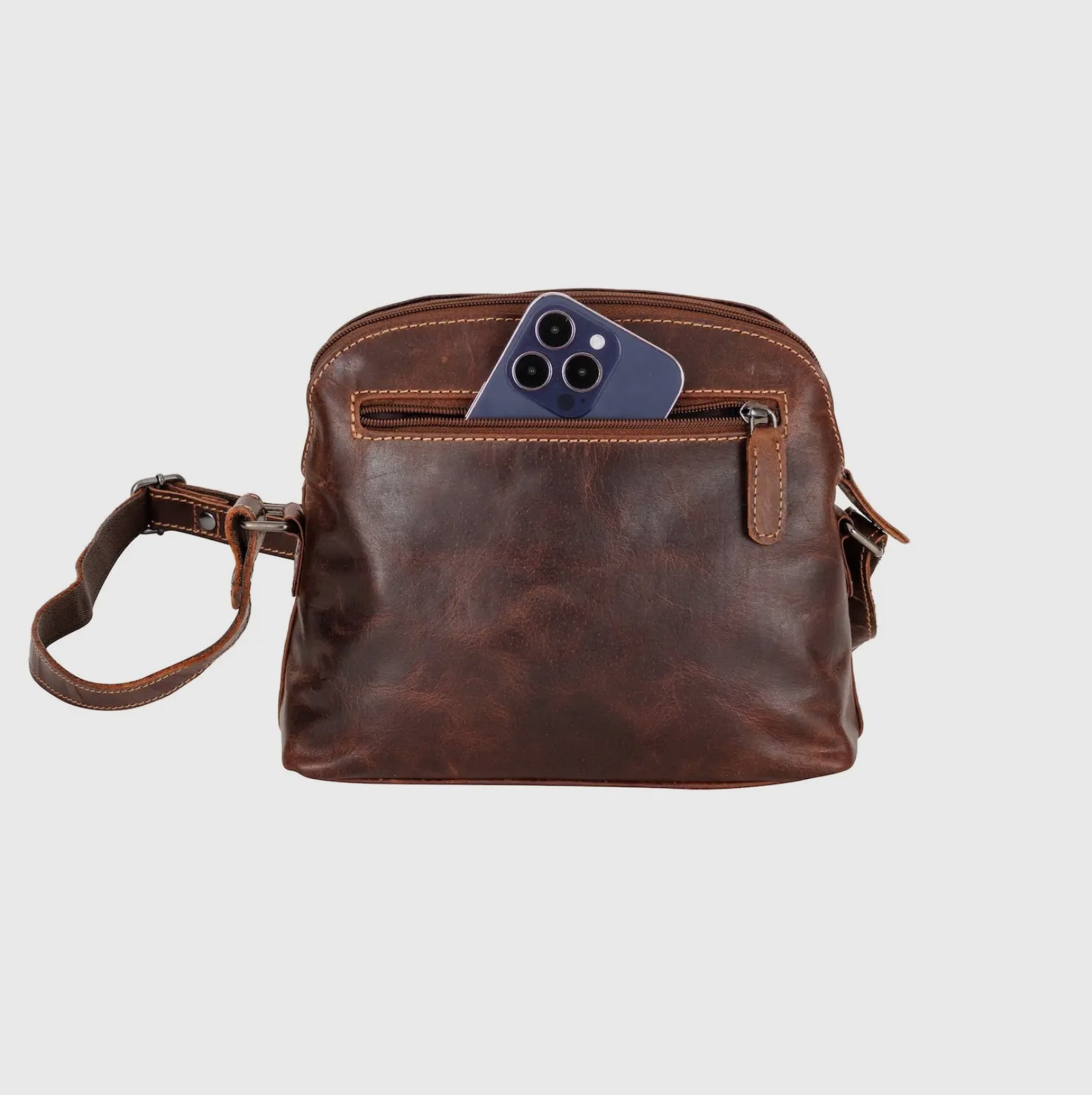 LEATHER SHOULDER BAG - HONEY in Sandal - Blue Sky Fashions & Lingerie