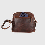 LEATHER SHOULDER BAG - HONEY in Sandal - Blue Sky Fashions & Lingerie