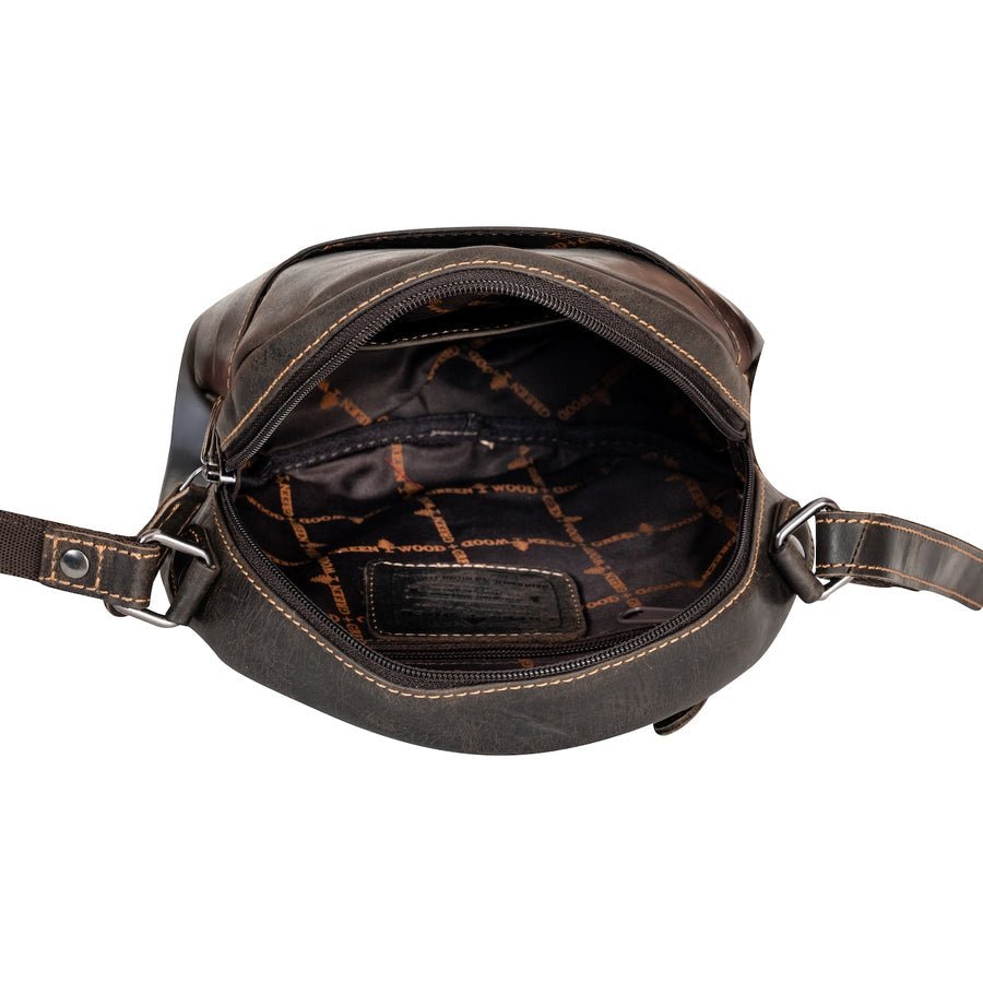 LEATHER SHOULDER BAG - SANDY in brown - Blue Sky Fashions & Lingerie