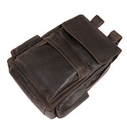 LEATHER VINTAGE BACKPACK SCOTT BROWN - UNISEX - Blue Sky Fashions & Lingerie