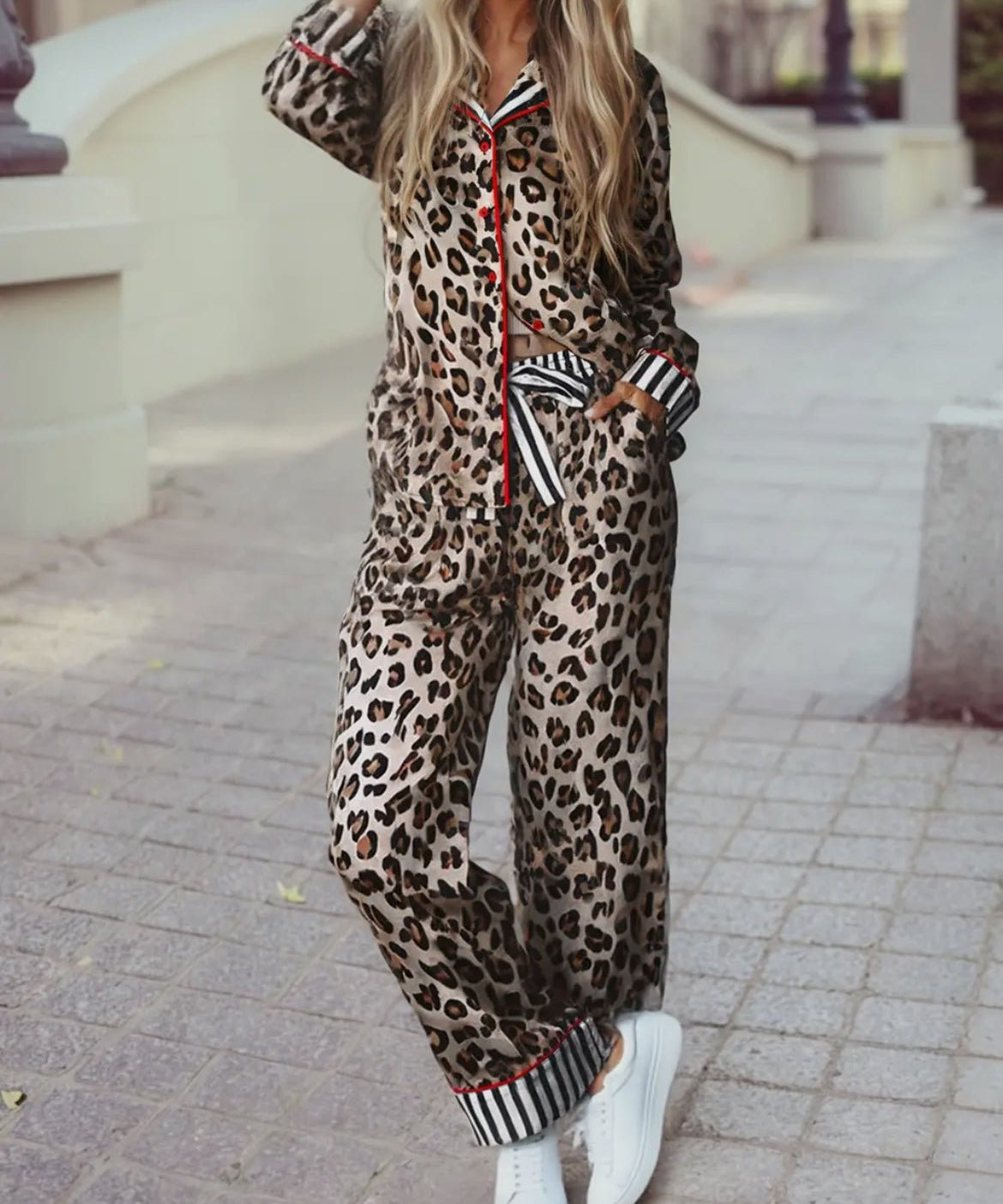 Leopard Pajama set - Blue Sky Fashions & Lingerie