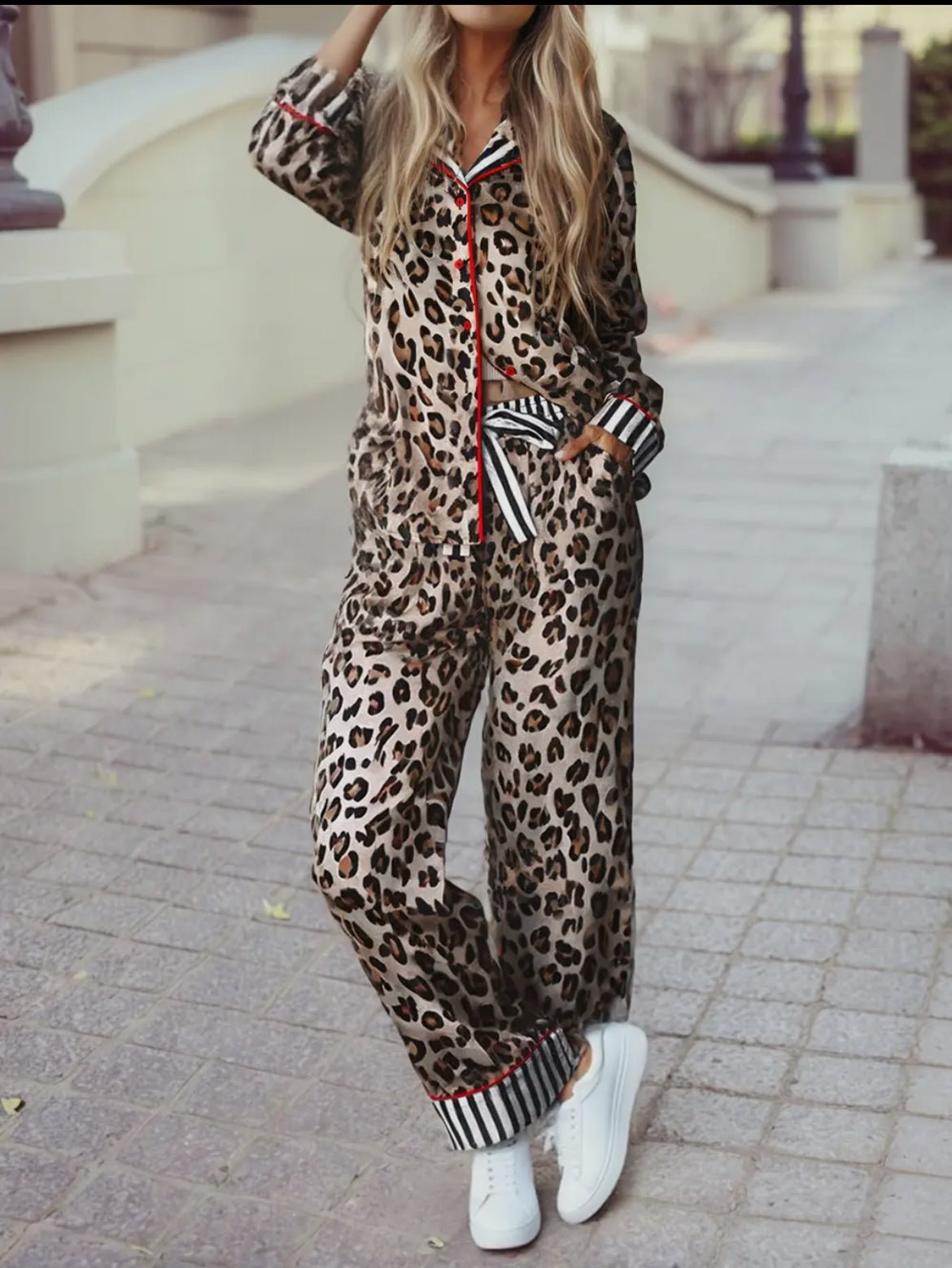 Leopard Pajama set - Blue Sky Fashions & Lingerie