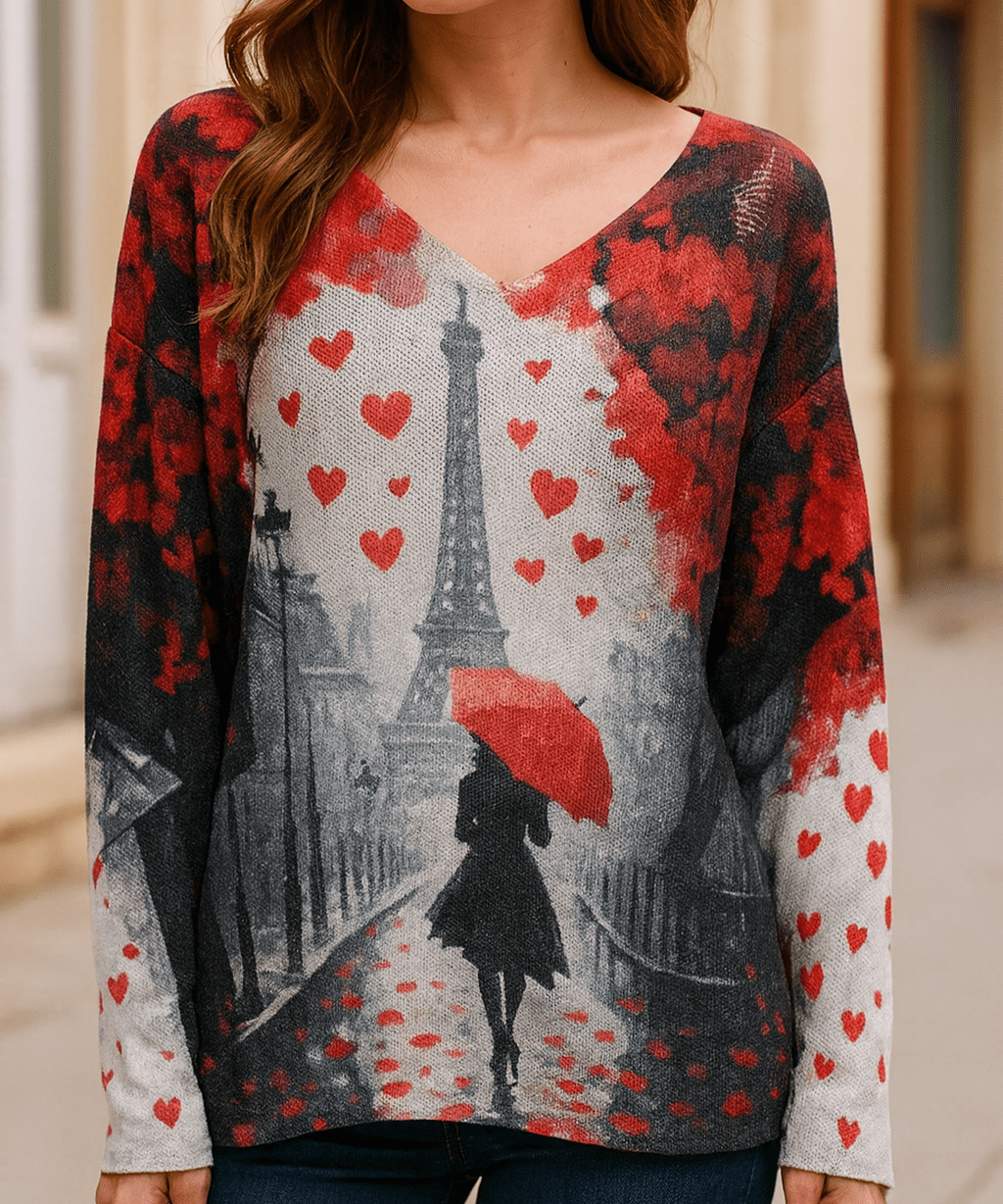 Lightweight Eiffel Tower sweater - Blue Sky Fashions & Lingerie