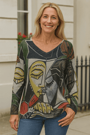 Lightweight Picasso sweater - Blue Sky Fashions & Lingerie