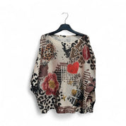 Lightweight sweater - Animal print Love - Blue Sky Fashions & Lingerie