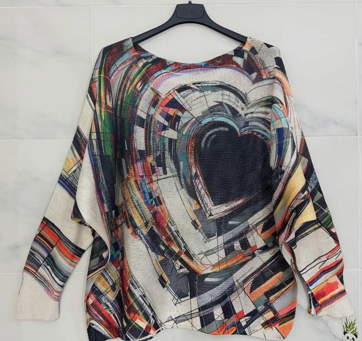 Lightweight sweater - Black Heart - Blue Sky Fashions & Lingerie