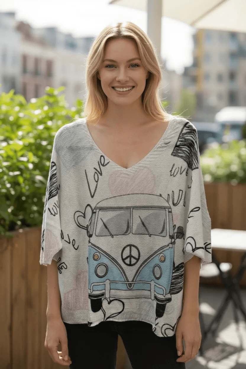 Lightweight sweater - Blue VW - Blue Sky Fashions & Lingerie