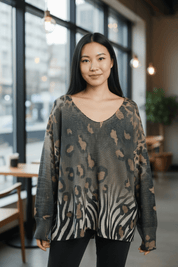 Lightweight sweater - Camo Zebra - Blue Sky Fashions & Lingerie