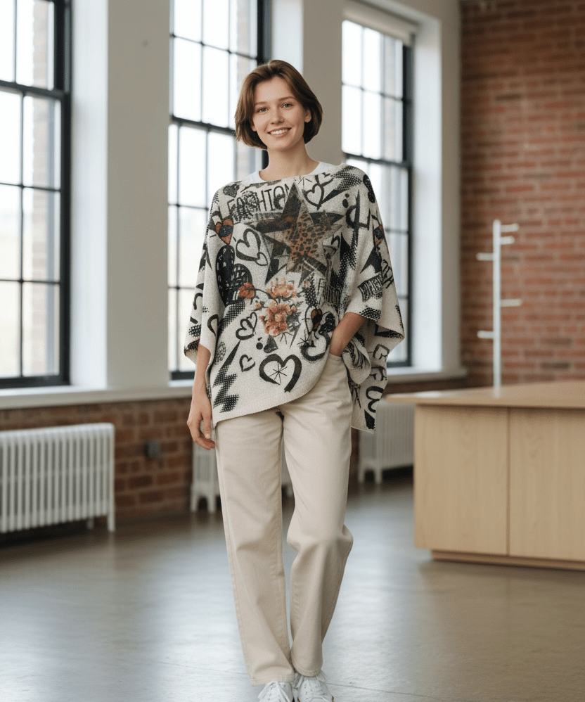 Lightweight sweater - Leopard Star - Blue Sky Fashions & Lingerie