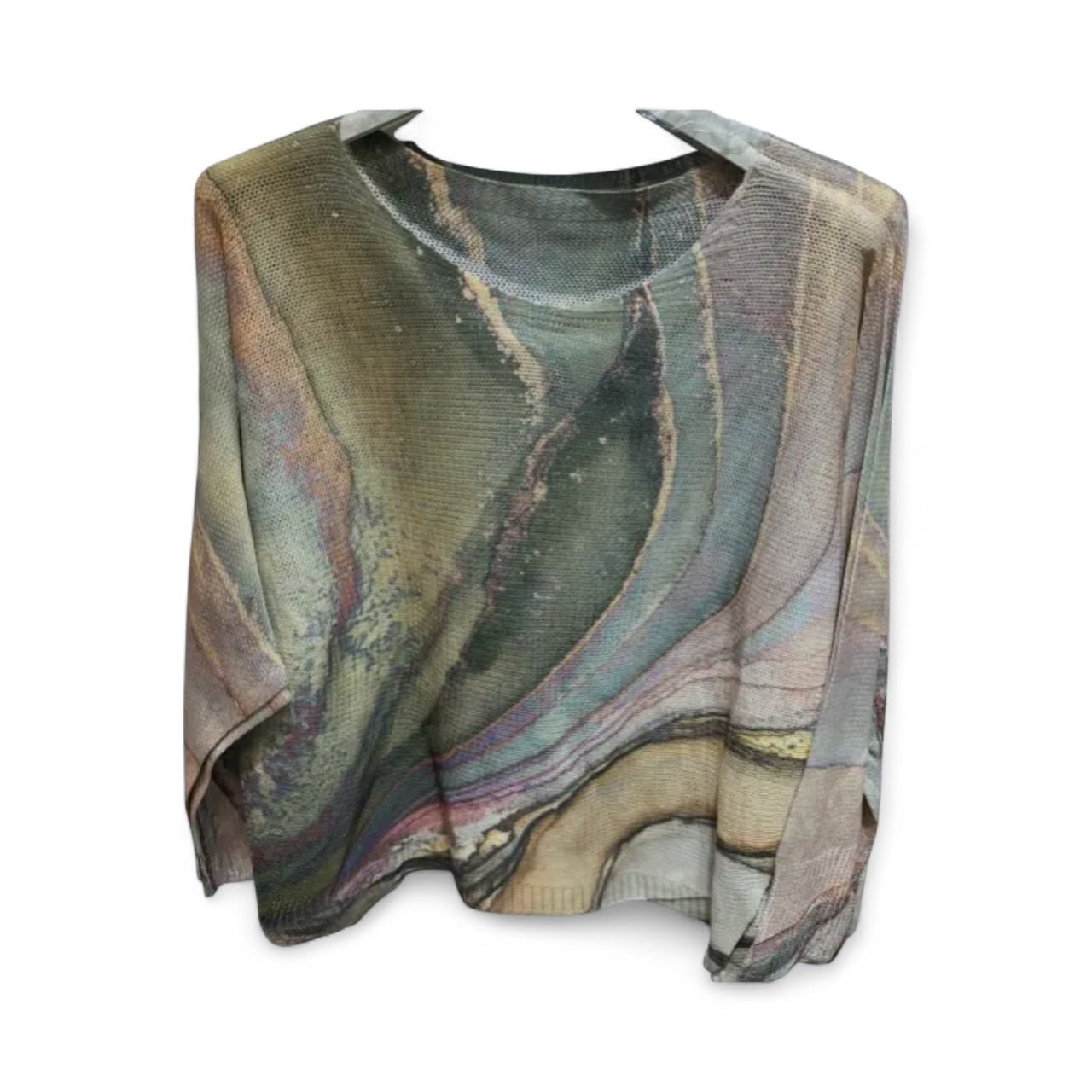 Lightweight sweater - olive marble - Blue Sky Fashions & Lingerie