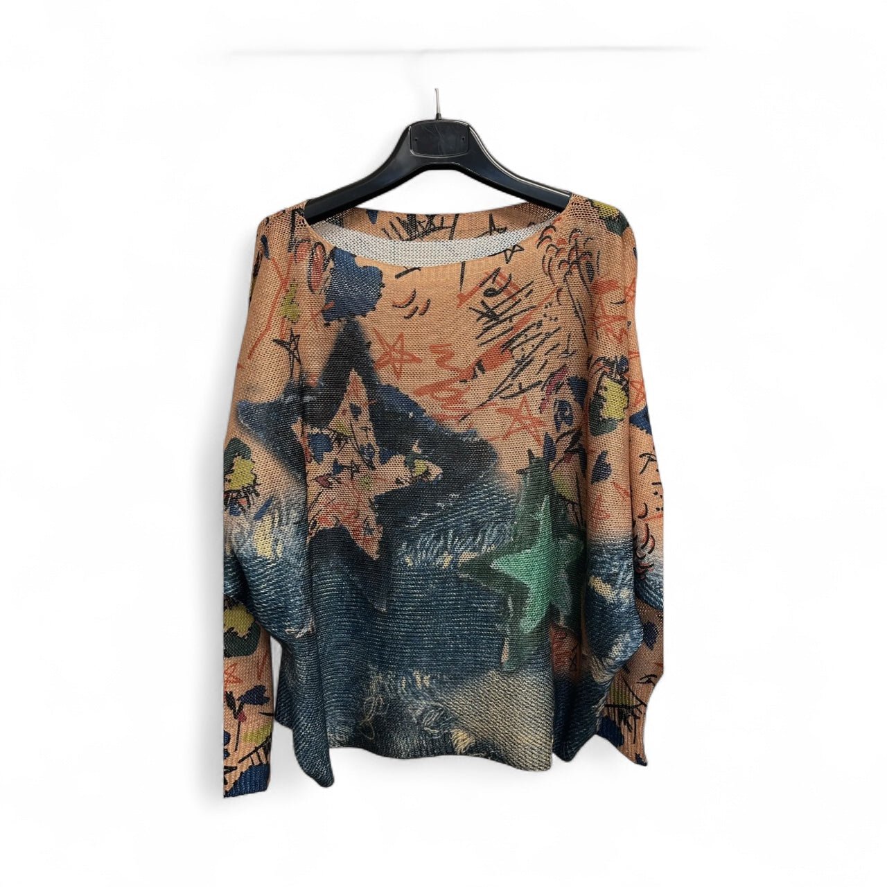 Lightweight sweater - star print - Blue Sky Fashions & Lingerie