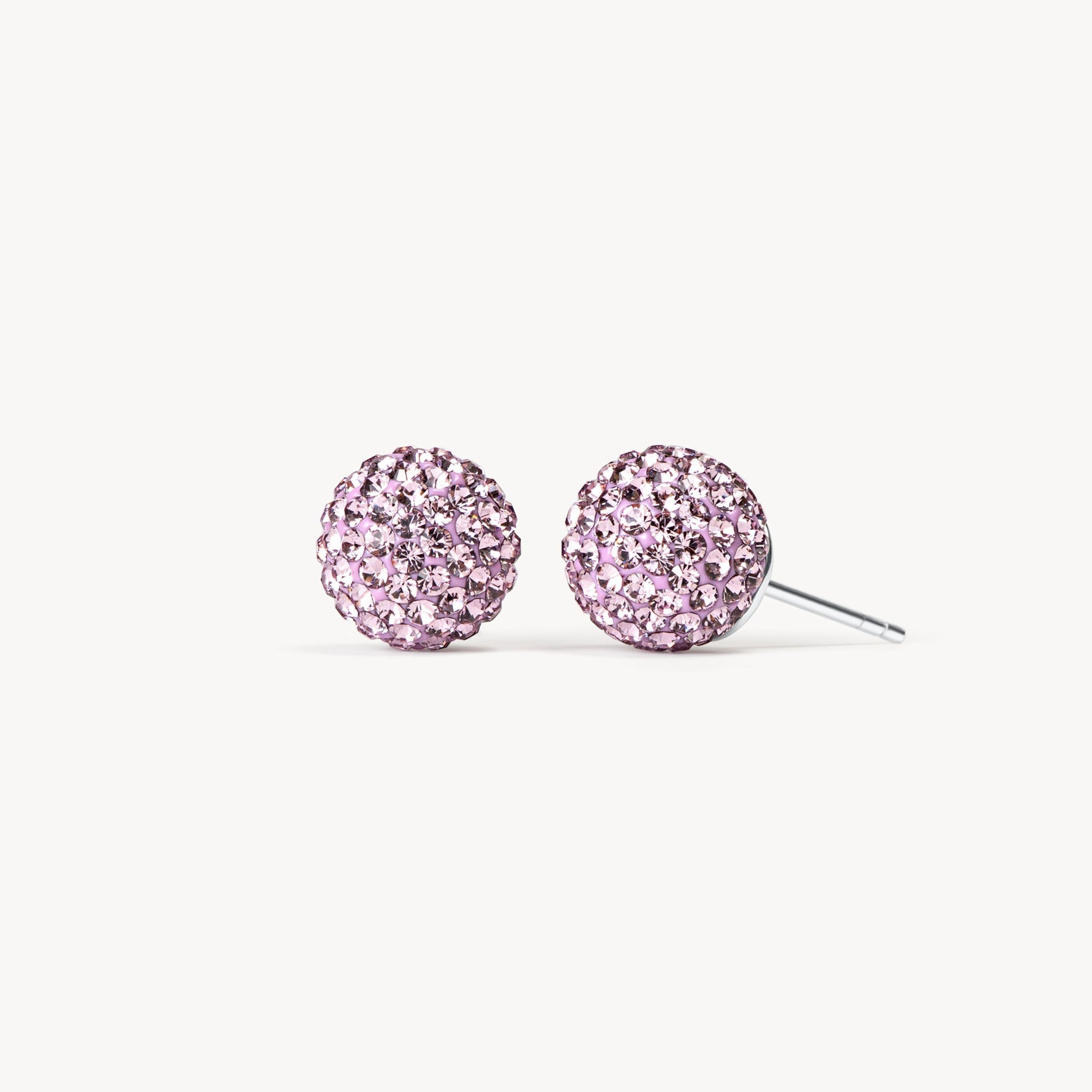 LILAC SPARKLE BALL™ STUD EARRINGS 10MM - Blue Sky Fashions & Lingerie