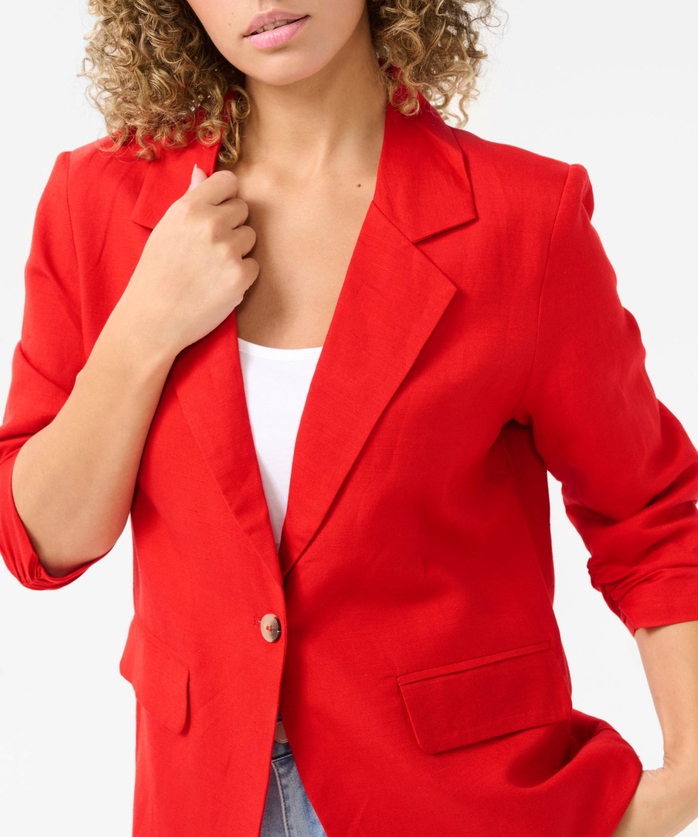 Linna Blazer in red - Blue Sky Fashions & Lingerie
