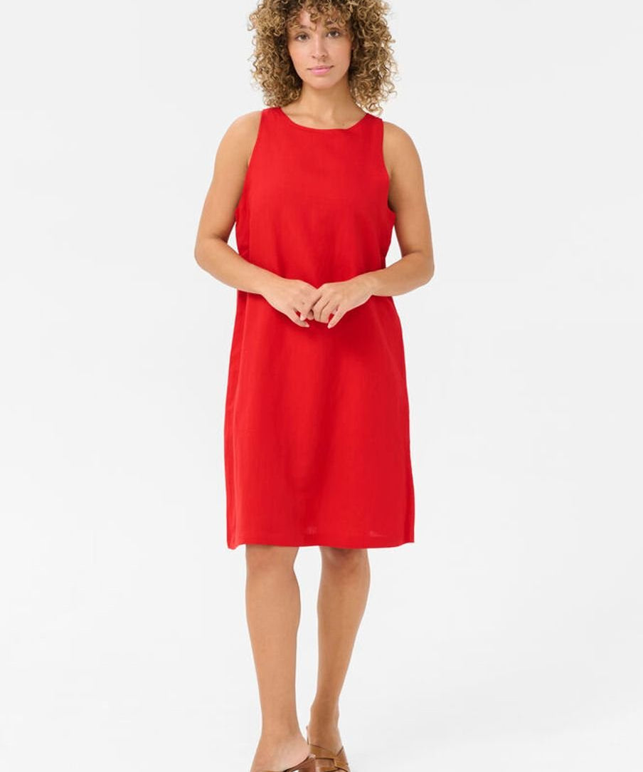 Linna Dress by Cream - flame scarlet red - Blue Sky Fashions & Lingerie