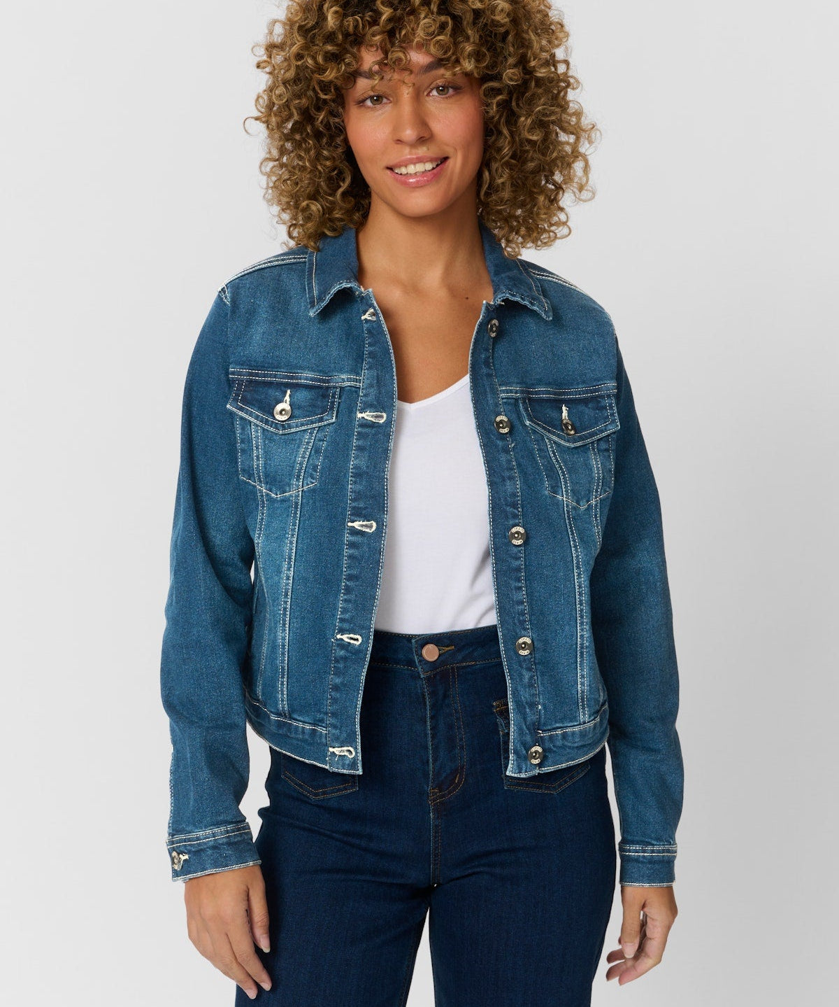 Lisa Denim jacket - Rich Blue - Blue Sky Fashions & Lingerie