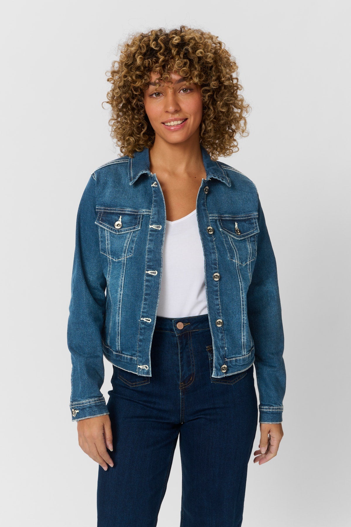 Lisa Denim jacket - Rich Blue - Blue Sky Fashions & Lingerie