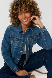 Lisa Denim jacket - Rich Blue - Blue Sky Fashions & Lingerie