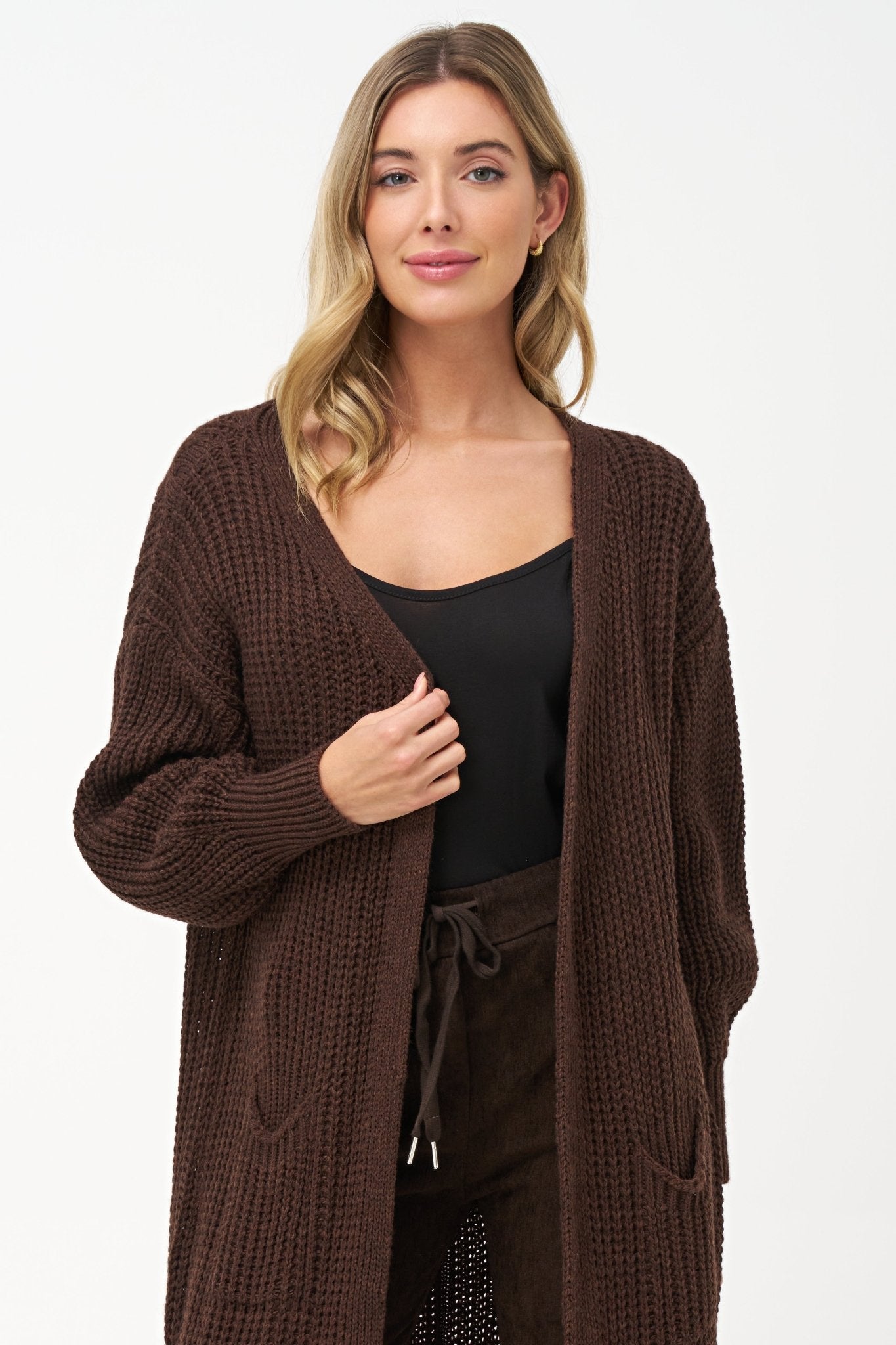 Long Knit Cardigan - Blue Sky Fashions & Lingerie