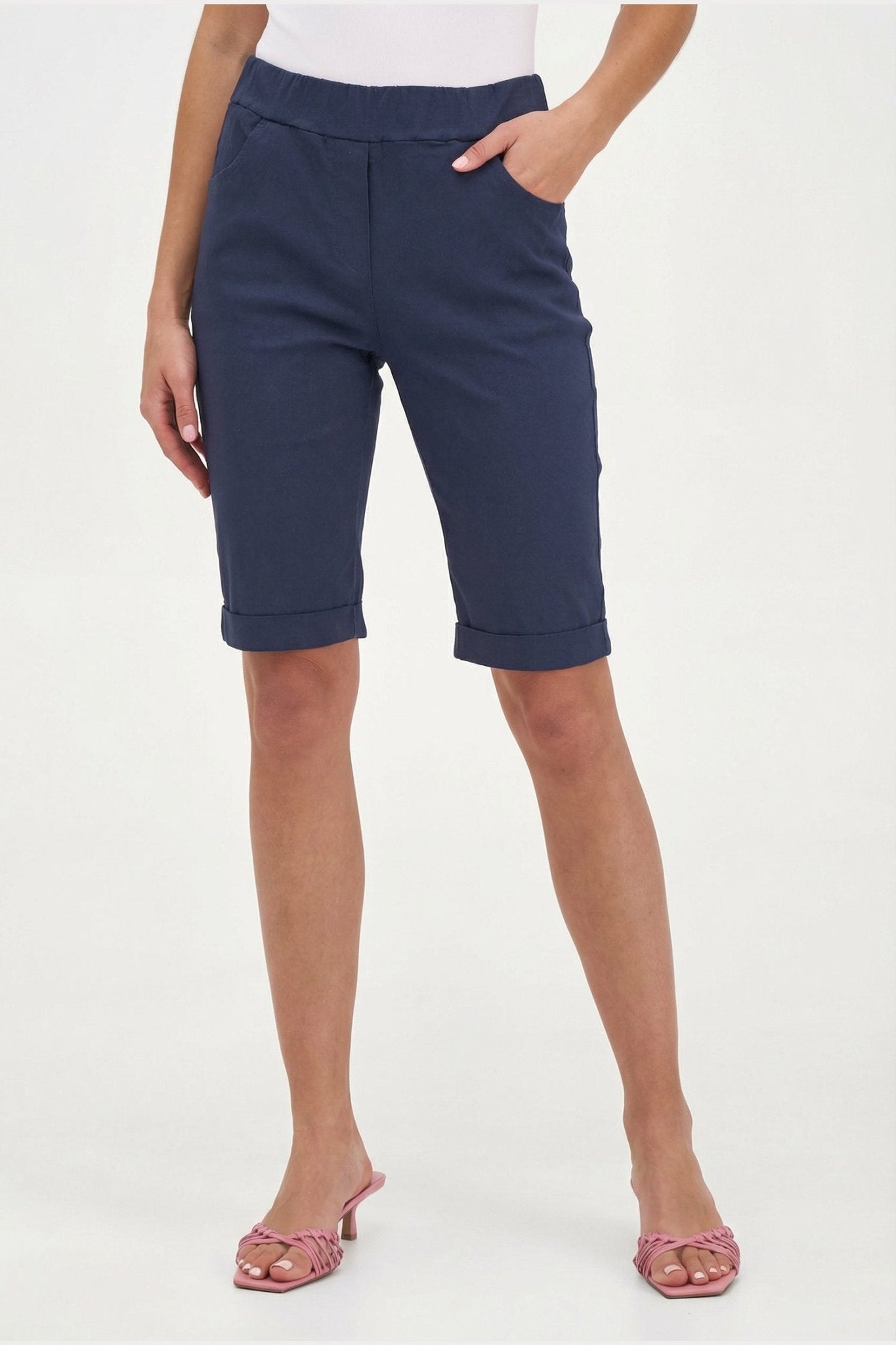 Long Shorts - Navy - Blue Sky Fashions & Lingerie