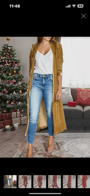 Long velvet duster - Blue Sky Fashions & Lingerie