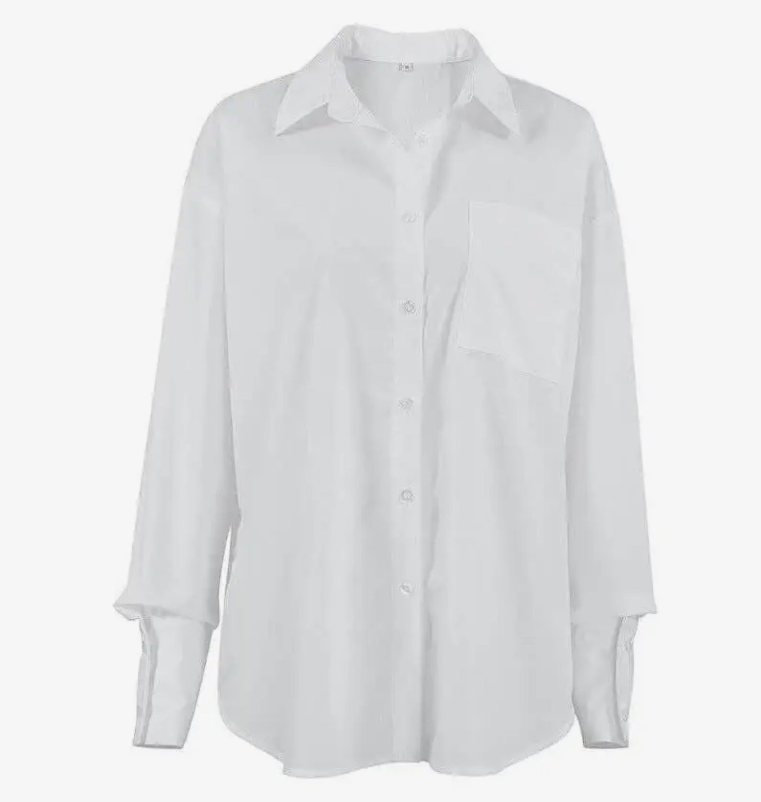 Loose Casual Lapel Elegant White Shirt - Blue Sky Fashions & Lingerie