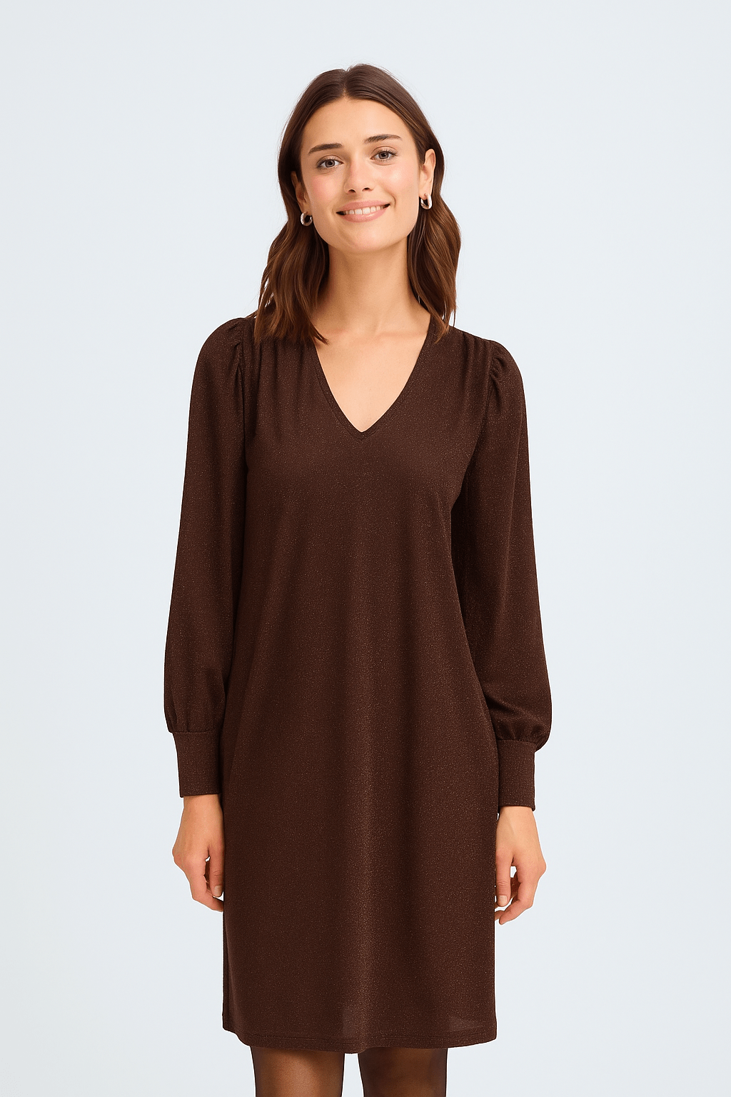 Luca Dress by Fransa - Chocolate Torte - Blue Sky Fashions & Lingerie