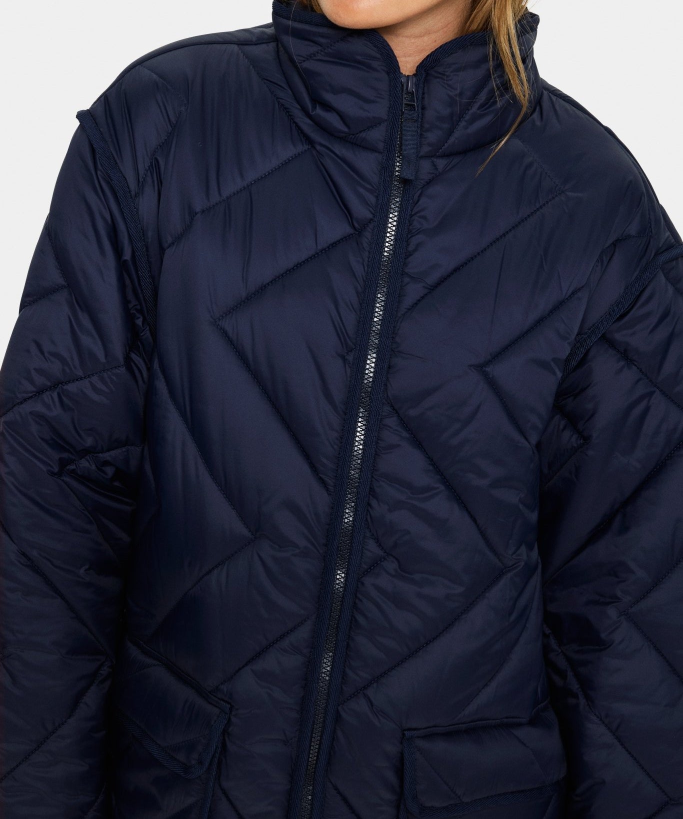 Lucinda lightweight long quilted jacket - Blue Sky Fashions & Lingerie