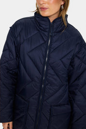 Lucinda lightweight long quilted jacket - Blue Sky Fashions & Lingerie