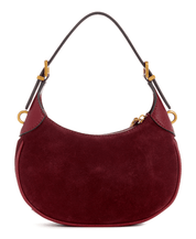 Malva suede leather mini hobo by Guess - burgundy - Blue Sky Fashions & Lingerie