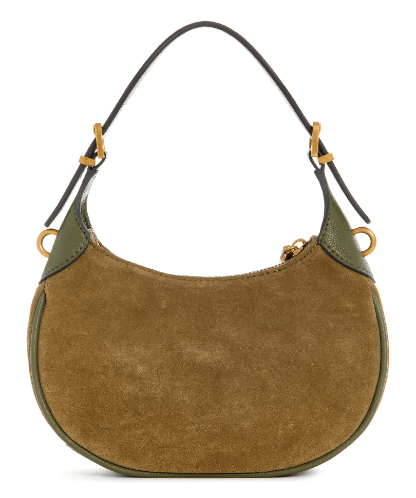 Malva suede leather mini hobo by Guess - olive - Blue Sky Fashions & Lingerie