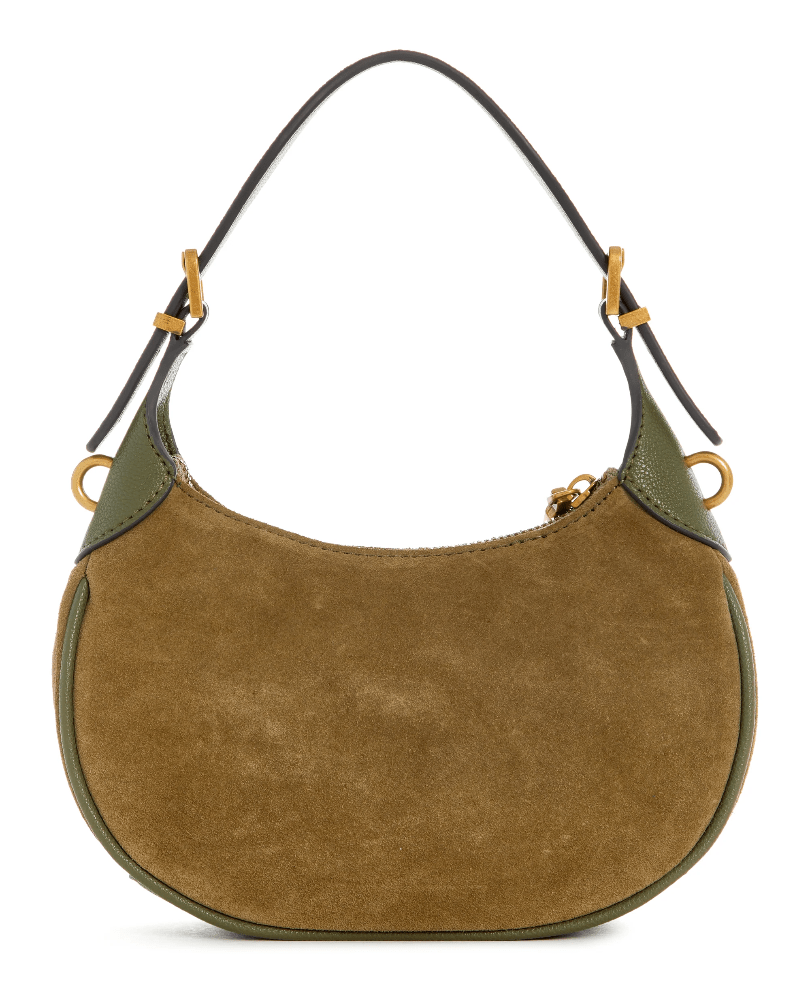 Malva suede leather mini hobo by Guess - olive - Blue Sky Fashions & Lingerie