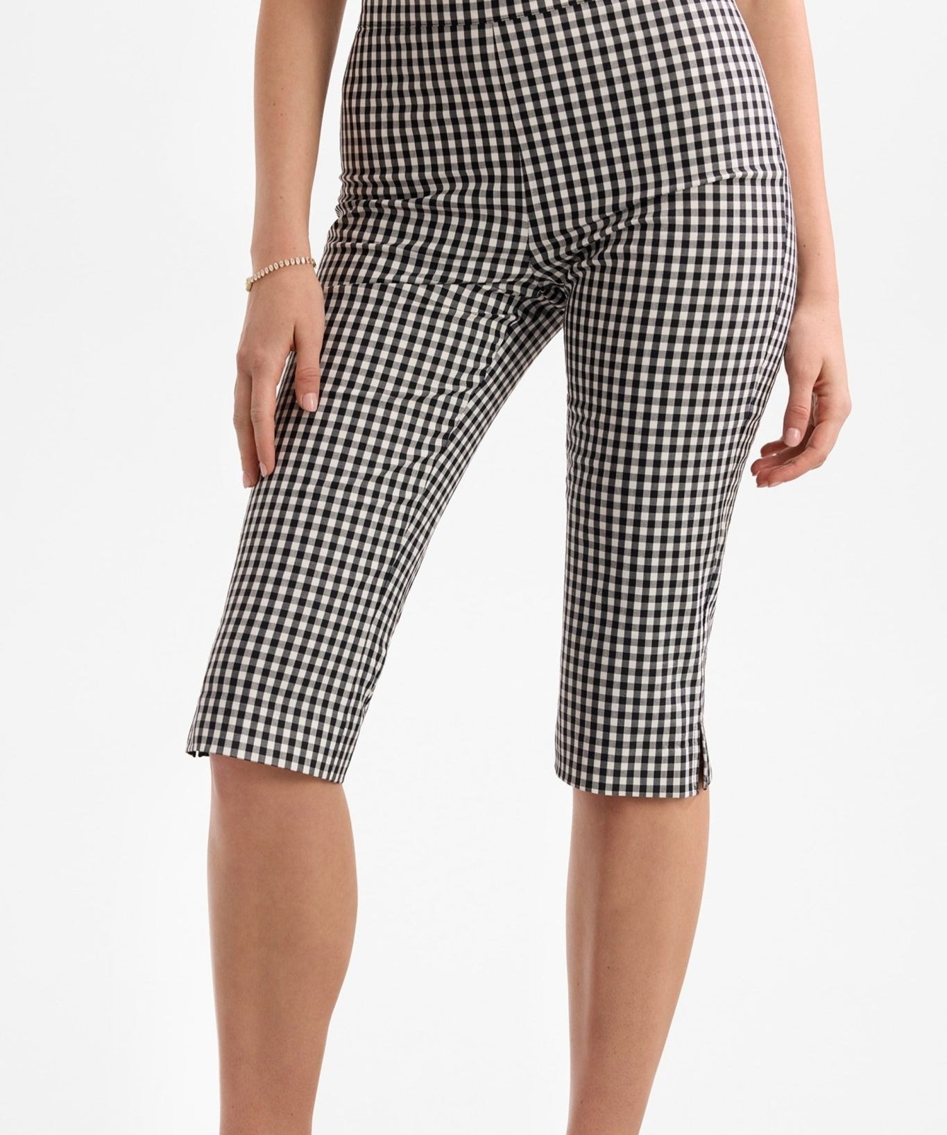 Marilyn Vichy Capri Pant by Guess - black gingham - Blue Sky Fashions & Lingerie