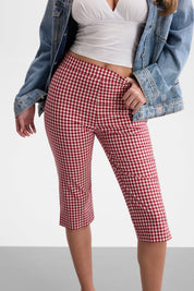 Marilyn Vichy Capri Pant by Guess - red gingham - Blue Sky Fashions & Lingerie