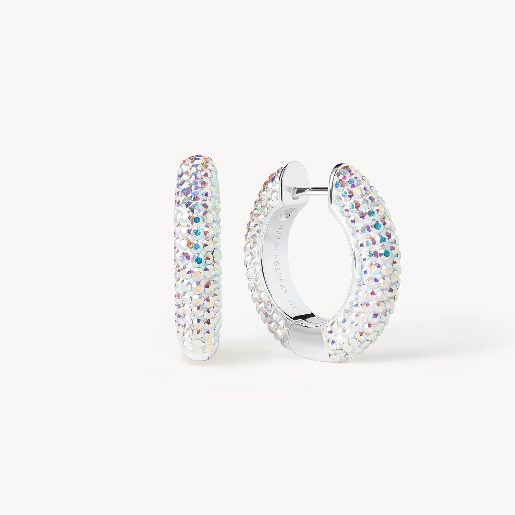 Medium Sparkle Hoop Earrings in Aurora Borealis - Blue Sky Fashions & Lingerie