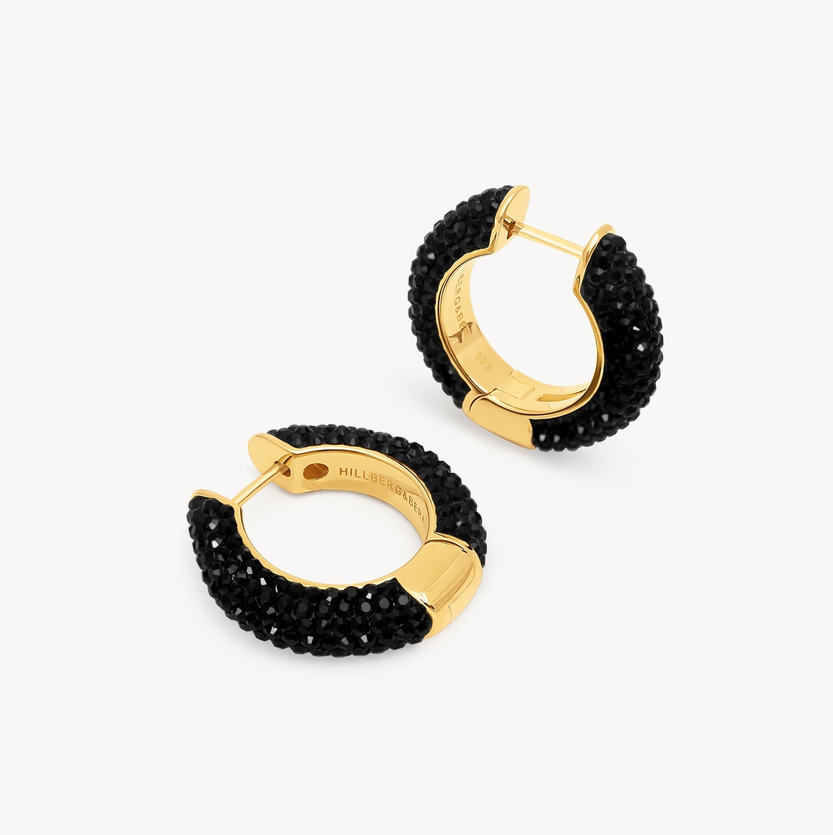 Medium Sparkle Hoop Earrings in Black - Blue Sky Fashions & Lingerie
