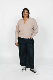 MEGAN WAFFLE SWEATER IN OATMEAL - Blue Sky Fashions & Lingerie