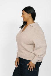 MEGAN WAFFLE SWEATER IN OATMEAL - Blue Sky Fashions & Lingerie