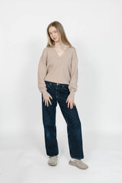 MEGAN WAFFLE SWEATER IN OATMEAL - Blue Sky Fashions & Lingerie