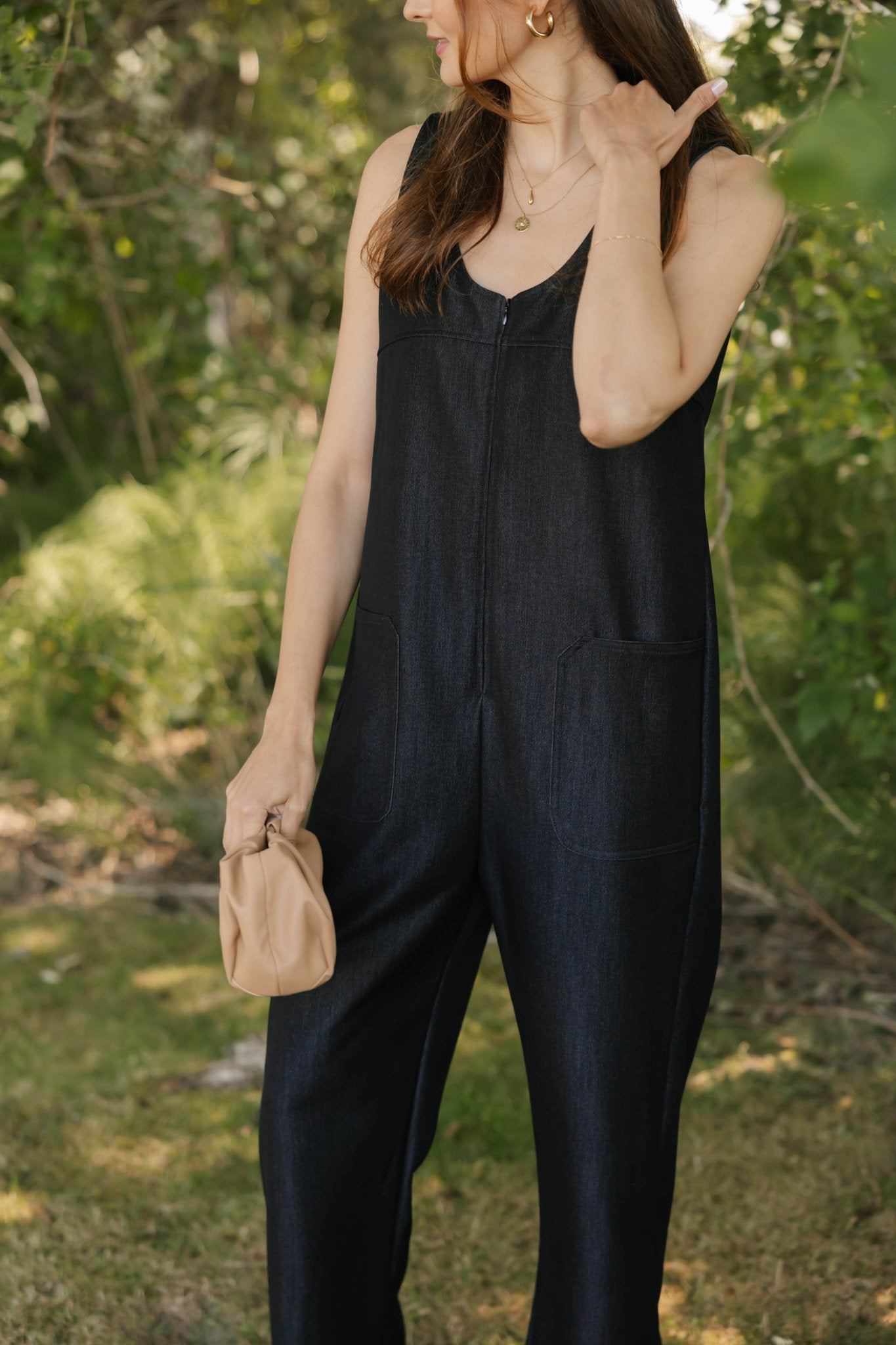 MELANI DENIM ROMPER IN BLACK DENIM by Smash + Tess - Blue Sky Fashions & Lingerie