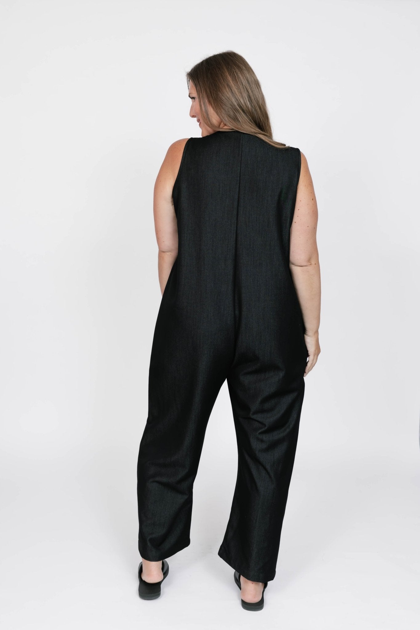 MELANI DENIM ROMPER IN BLACK DENIM by Smash + Tess - Blue Sky Fashions & Lingerie