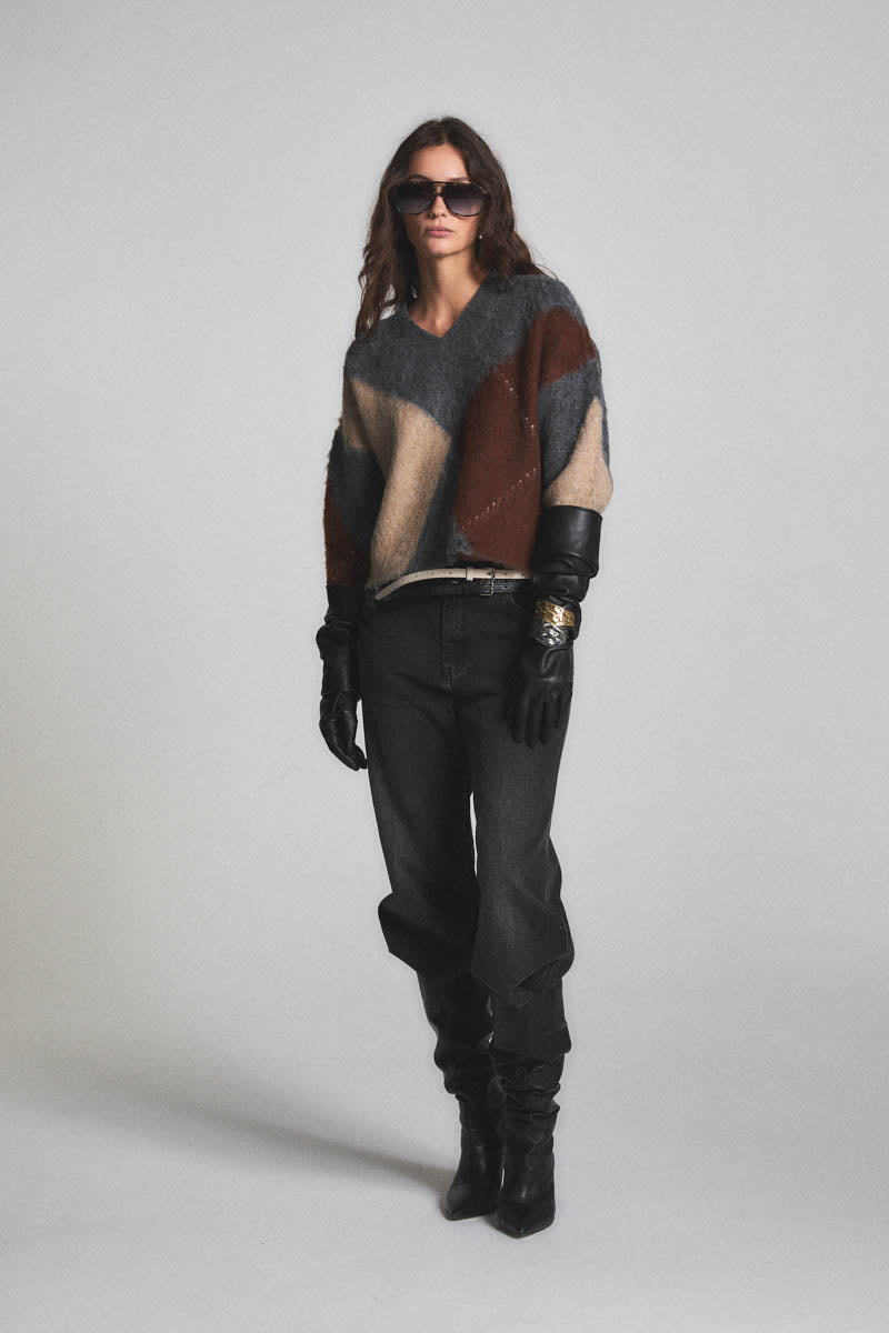 Micah Sweater - Grey melange - Blue Sky Fashions & Lingerie