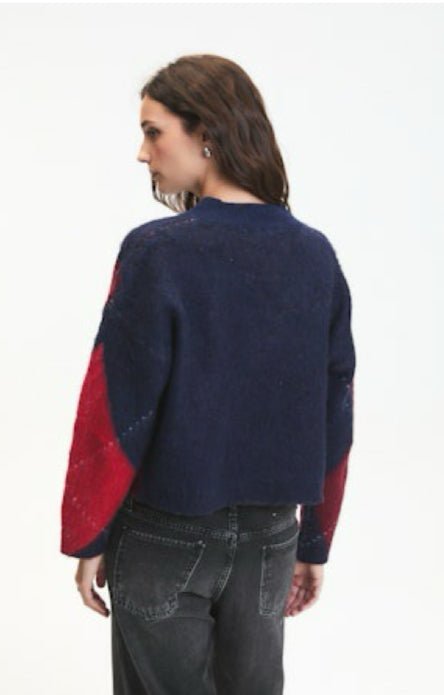 Micah Sweater - Navy melange - Blue Sky Fashions & Lingerie
