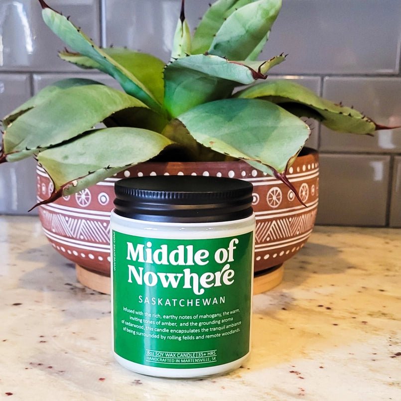 Middle of Nowhere Saskatchewan Scented Candle - Blue Sky Fashions & Lingerie