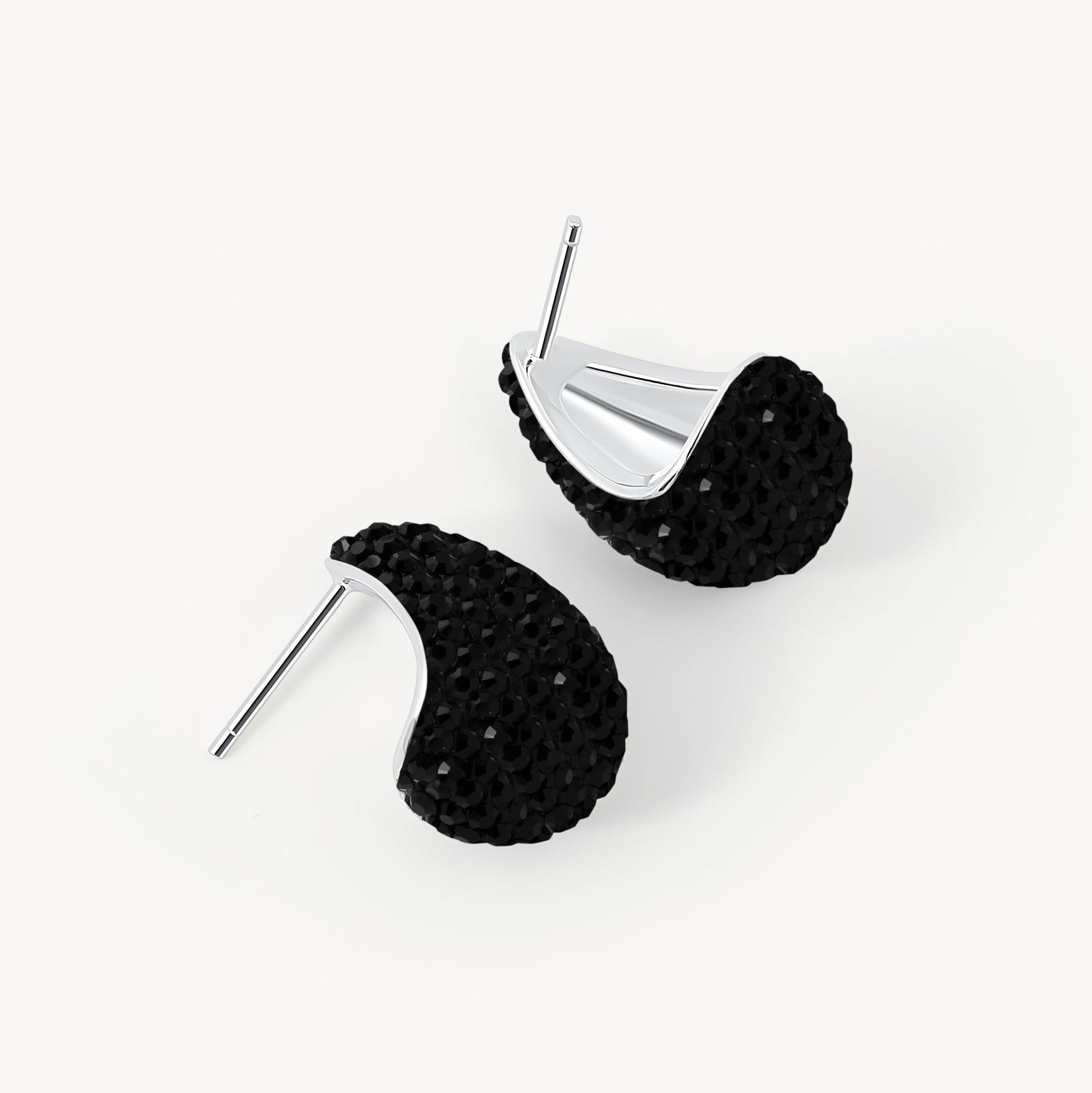 MINI DREAM PUFF™ SPARKLE STUD EARRING Black - Blue Sky Fashions & Lingerie