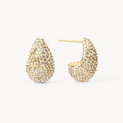 MINI DREAM PUFF™ SPARKLE STUD EARRINGS - Soft Gold - Blue Sky Fashions & Lingerie